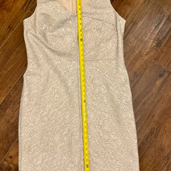 Ann Taylor Sheath Dress Size 16 Metallic Textured Sleeveless Knee Length NEW - Picture 12 of 13